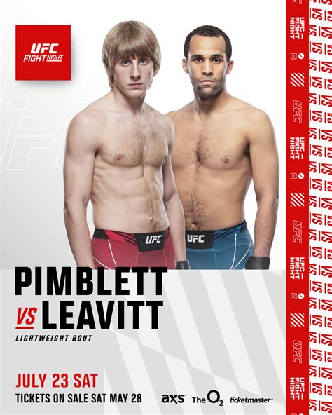 Paddy Pimblett Vs Jordan Leavitt Na Ufc Fight Night Fight Pl