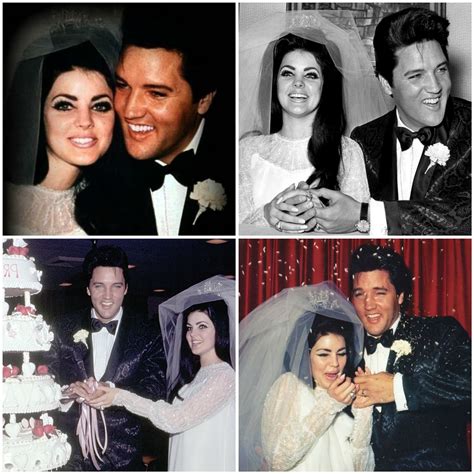 Elvis & Priscilla on their wedding day. May 1, 1967 Elvis And Priscilla ...