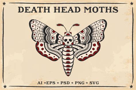 Death Head Moth Design By BAD TASTE | TheHungryJPEG