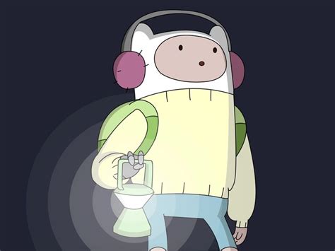 A Cartoon Character Wearing Headphones And Holding A Cup In His Hand