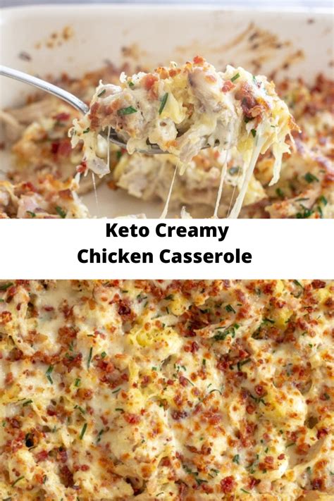 Keto Creamy Chicken Casserole - yanny bakes