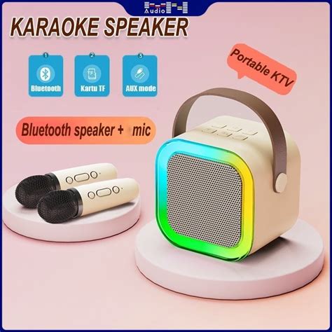 Jual Mini Karaoke Speaker Bluetooth Bass K Microphone Premium Set