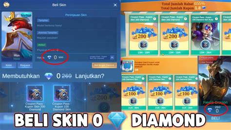 BORONG SEMUA SKIN ML HARGA 0 DIAMOND EVENT COUPON PASS BISA DI PAKE