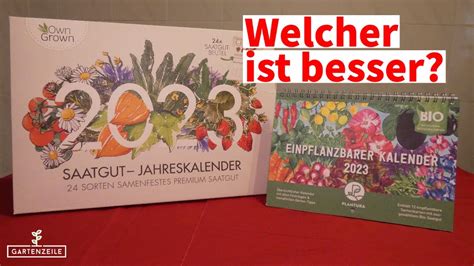 Jahreskalender Mit Samen Saatgut Kalender Das Ideale