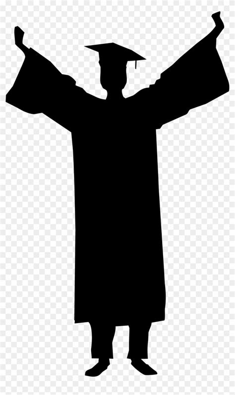 Graduation Ceremony Silhouette Student Clip Art - Silhouette Graduation ...