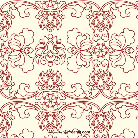 Chinese floral pattern Vector | Free Download