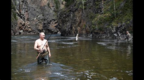 Photos Russia Releases Photos Of Shirtless Putin Swimming Fishing On