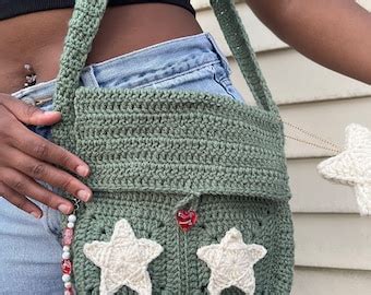 Star Messenger Bag Satchel Crochet Etsy