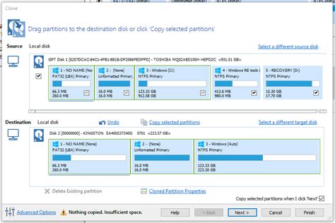 windows-10 - Клонирование от большего жесткого диска до меньшего SSD с ...