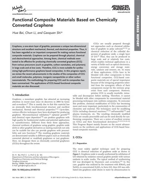 PDF Functional Composite Materials Based On Chemically Converted