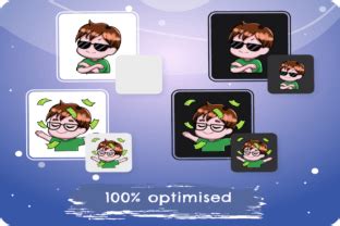 Male Twitch Emote Brown Hair Glasses Graphic By Fromporto Creative