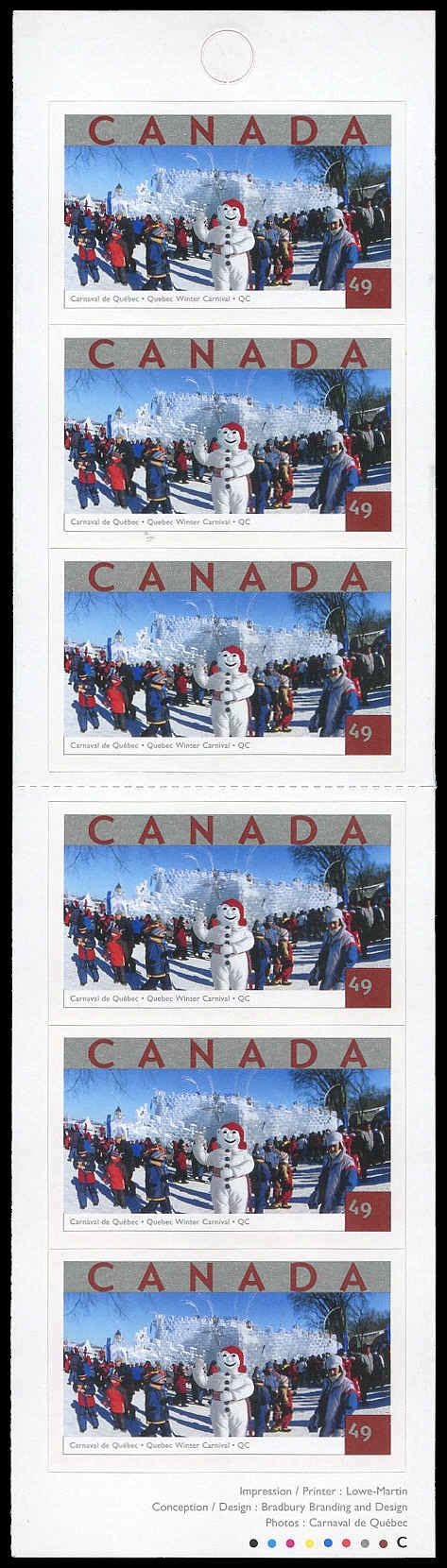 Buy Canada 2019a Quebec Winter Carnival 2004 6 X 49¢ Booklet