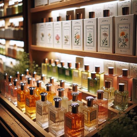 Natura Perfumes: Aromatic Collection in Glass Bottles | AI Art Generator | Easy-Peasy.AI