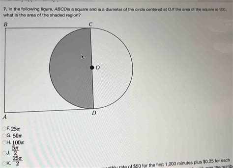 In The Following Figure Abcdis A Square And Is A Diameter Of The