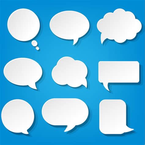 Premium Vector Speech Bubbles Set