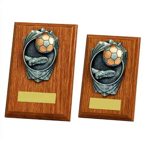 Football Trophy Award Male Or Female Footballer Boot And Ball Wooden