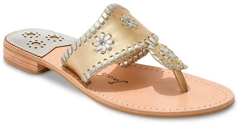 Jack Rogers Jacks Thong Sandals In Natural Lyst