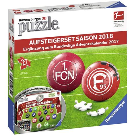 Ravensburger 3D Puzzle Bundesliga Aufsteiger Set Saison 2018 2019