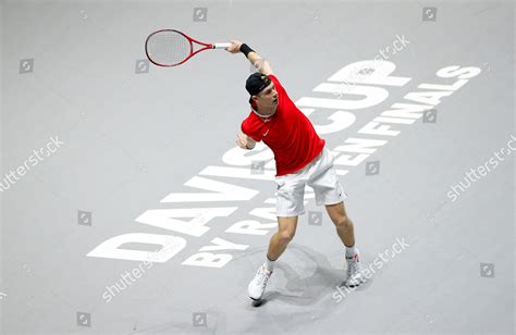 Denis Shapovalov Canada Action Versus Russia Editorial Stock Photo