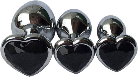 Amazon Pcs Set Luxury Metal Butt Toys Heart Shaped Anal Trainer