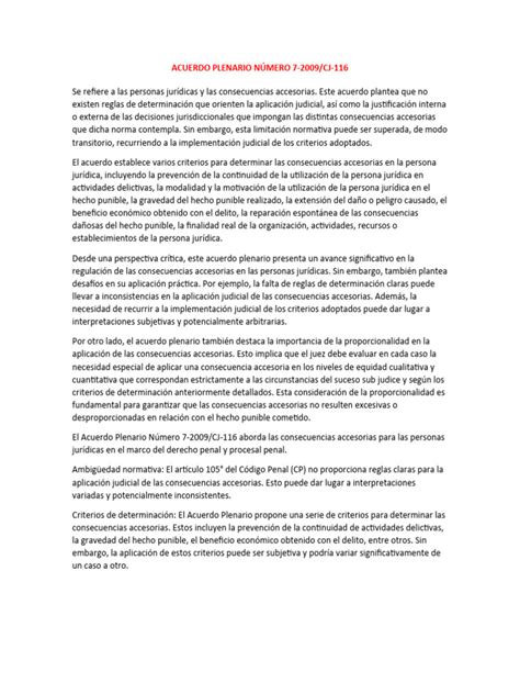 Acuerdo Plenario Y Casacion Pdf Derecho Penal Debido Al Proceso