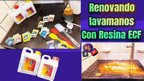 Renovación de Lavamanos con RESINA EPOXI Pigmentos Especiales y TIPS