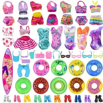 Pcs Set Barbies Doll Clothes Swimsuits Bikini Accessories For Barbie Doll Shoes Boots