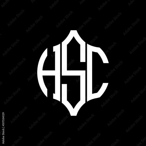 HSC letter logo. HSC best black background vector image. HSC Monogram ...