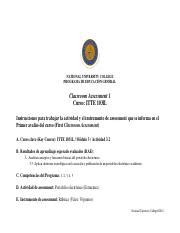 Itte L Tarea De Assessment Portafolio Electronico Ene Pdf