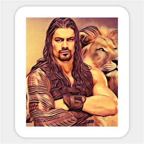 Roman Reigns Wrestling Lion Roman Reigns Sticker Teepublic