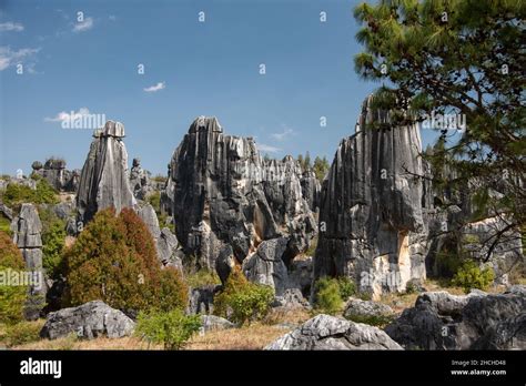 February 2019, Kunming, Yunnan Stone Forest Geological Park, Shilin ...