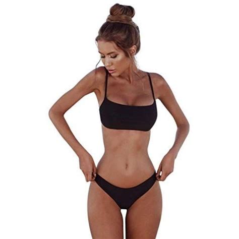 Shobdw Neueste Frauen Bademode Bikini Set Rei Verschluss Push Up