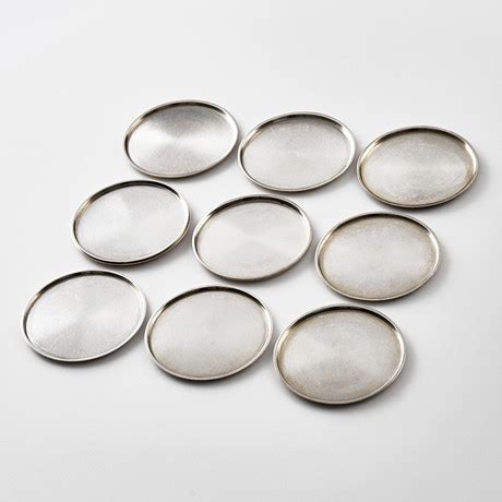 WIWEN NILSSON Coasters 10 Pieces Silver Anders Nilsson Lund 1936