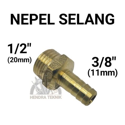 Jual Nepel Selang Per X Per Inch Sambungan Kuningan Drat Luar Mm