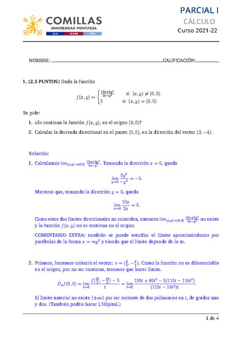 2021 22 Analytics B con Soluciones PARCIAL I CÁLCULO Curso 2021