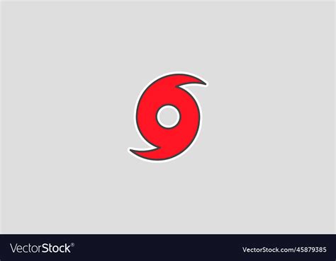 Hurricane symbol abstract icon Royalty Free Vector Image