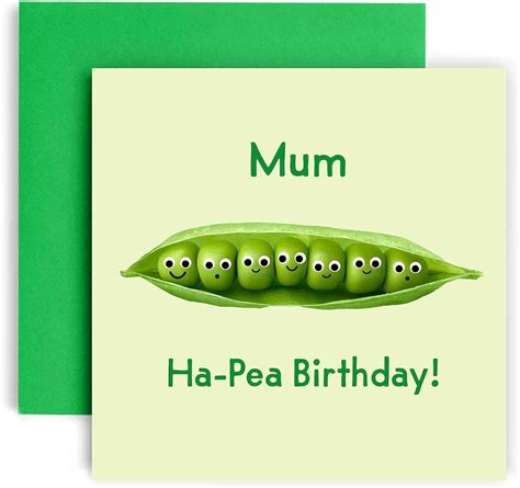 Huxters Birthday Cards For Women Happy Ha Pea Birthday Mum Happy