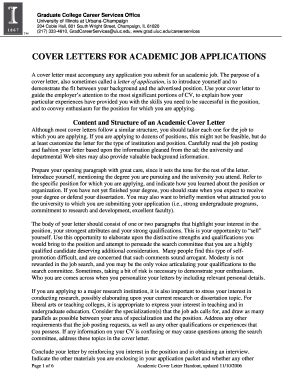 Fillable Online Academic Cover Letter Handout Fax Email Print Pdffiller