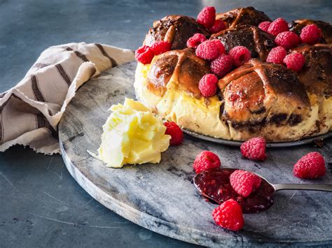Hot Cross Bun Bread And Butter Pudding Bondi Harevst