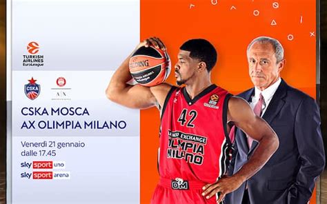 Basket Eurolega Cska Olimpia Milano Oggi Alle Su Sky Sport Sky Sport