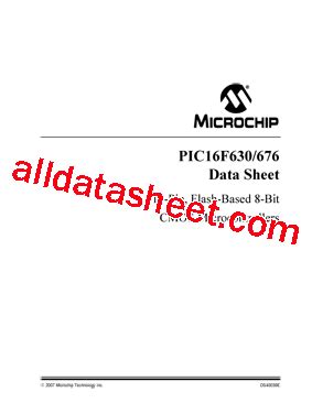 16F676 데이터시트 PDF Microchip Technology