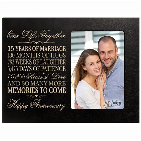 15th Year Anniversary Engraved Picture Frame Our Life Together