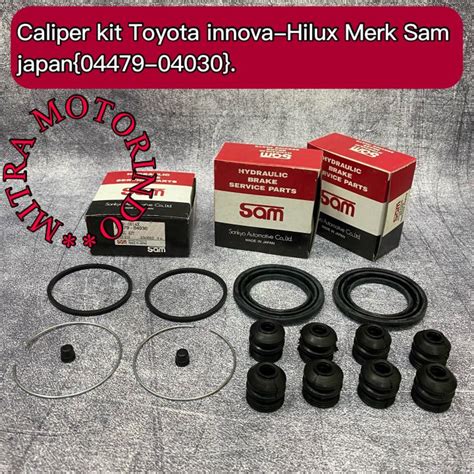 Caliper Kit Seal Caliper Rem Cakram Toyota Hilux Innova Merk Sam Japan