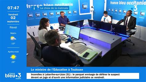 Le Ministre De L Education France Bleu Occitanie Vid O Dailymotion