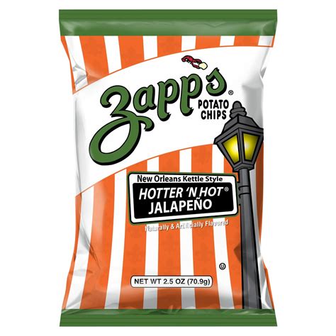 Zapp s 2 5 oz Zapp s Hotter N Hot Jalapeño New Orleans Kettle Style Potato Chips 2 5 oz Shipt