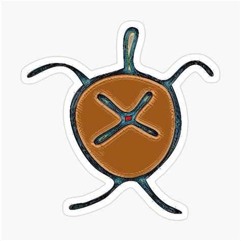 Taino Turtle Symbol Puerto Rico Sticker By Solunagua Symbols