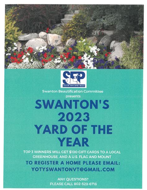 Swanton S 2023 Yard Of The Year Swanton Vermont