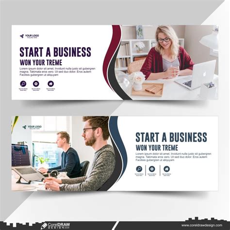 Download Web Banner Template Premium Free Cdr Design Coreldraw Design