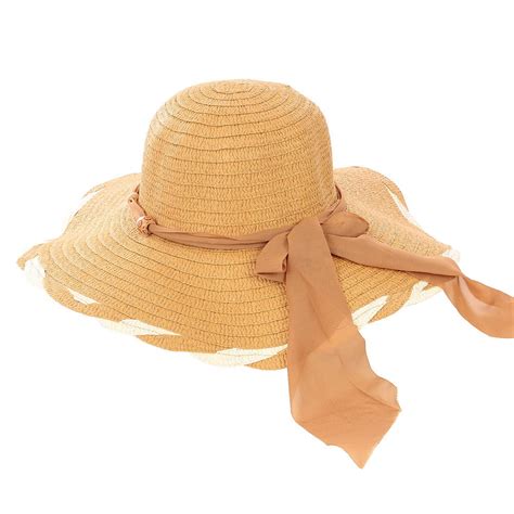 Chap U Feminino De Praia Aba M Dia Em Tress Fita Decorativa Compre