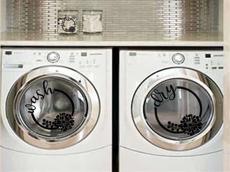 Washer Dryer Vinyl Decal Laundry Room Decal Farmhouse Vinyl Decal